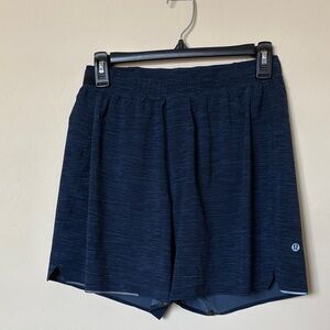 lululemon athletica Men's Dark Blue Heathered Athletic Shorts Size S w Lining